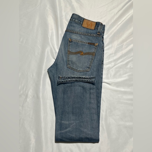Nudie Jeans High Waist Button Fly Straight Legs Organic Cotton Size 31” men’s - Picture 10 of 14